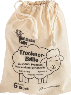 6er-Set: Trocknerbälle in Beige - Ø 7,5 cm