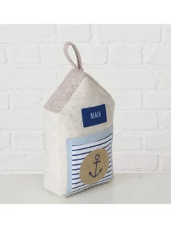 2er-Set: Türstopper "Baltic" in Beige/ Creme/ Blau - (B)9 x (H)30 cm