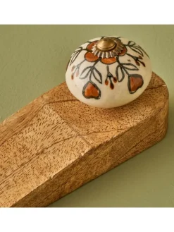 2er-Set: Türstopper ''Hermosa'' in Hellbraun - (B)16,5 x (H)5 x (T)4,5 cm