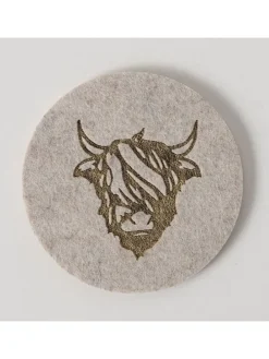 6er-Set: Untersetzer "Manzo" in Beige - Ø 10 cm