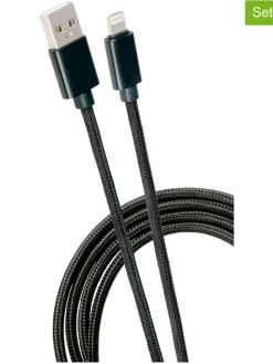 2er-Set: USB-A to Lightning-Kabel in Schwarz - (L)200 cm