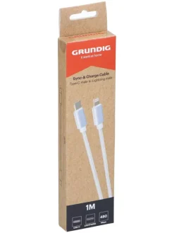 2er-Set: USB-C to Lightning-Kabel in Weiß - (L)100 cm
