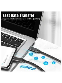 3er-Set: USB-C-Lightning-Kabel in Schwarz - (L)1 m