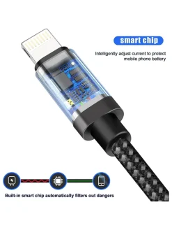 3er-Set: USB-C-Lightning-Kabel in Schwarz - (L)1 m