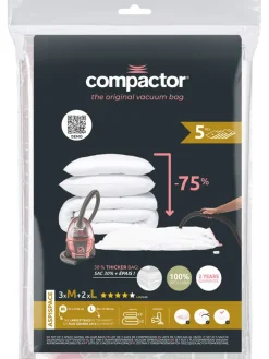 5er-Set: Vakuumbeutel in Weiß