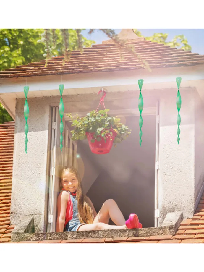 12er-Set: Vogelabwehrspirale in Grün