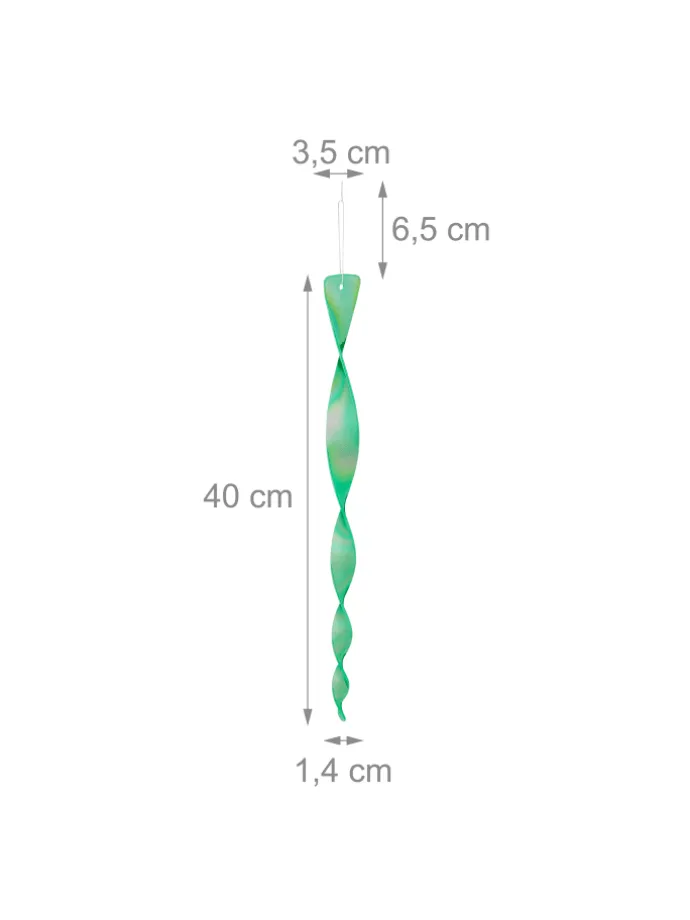 12er-Set: Vogelabwehrspirale in Grün