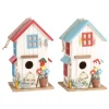 2er-Set: Vogelhäuser "Villa Kunterbunt" in Bunt - (B)15 x (H)25 x (T)13 cm