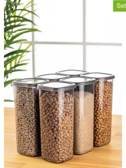 6er-Set: Vorratsbehälter in Anthrazit - 1,75 l