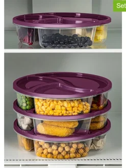 4er-Set: Vorratsbehälter in Lila - (H)5 cm