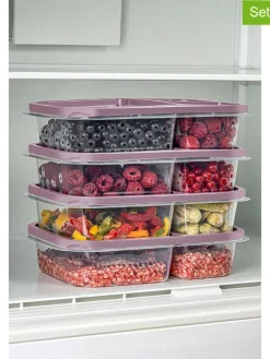 4er-Set: Vorratsbehälter in Lila - (B)24 x (H)15 x (T)5 cm