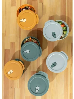 3er-Set: Vorratsbehälter in Orange/ Grün/ Hellblau - (H)10 cm