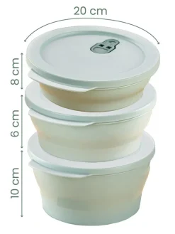 9er-Set: Vorratsbehälter in Orange/ Grün/ Hellblau