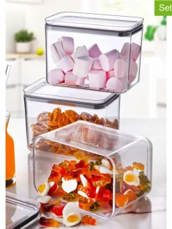 3er-Set: Vorratsbehälter in Transparent - 1,75 l