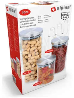 3er-Set: Vorratsgläser
