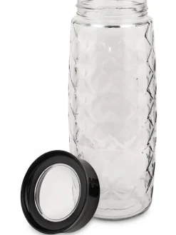 6er-Set: Vorratsgläser in Schwarz - (H)26 x Ø 10 cm