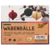 3er-Set: Wabenbälle "Christmas" in Creme/ Rot/ Grün