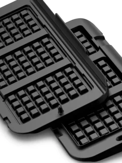 2er-Set: Waffelplatten "XA734810" in Schwarz