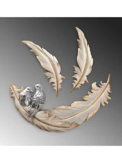 3er-Set: Wanddekore in Beige