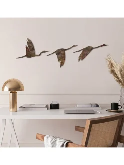 3er-Set: Wanddekore "Rusty Birds"