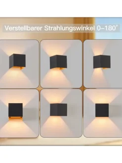 4er-Set Wandleuchte LED 1-flammige G9 in schwarzgold 3000K warmweiß IP65