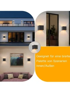 4er-Set Wandleuchte LED 1-flammige G9 in schwarzgold 3000K warmweiß IP65