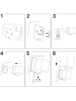 4er-Set Wandleuchte LED 5W in weiß modern 3000K warmweiß IP65