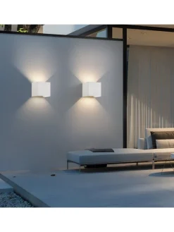 4er-Set Wandleuchte LED 5W in weiß modern 3000K warmweiß IP65