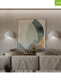 2er-Set: Wandleuchten in Weiß - (B)35 x (H)24 cm