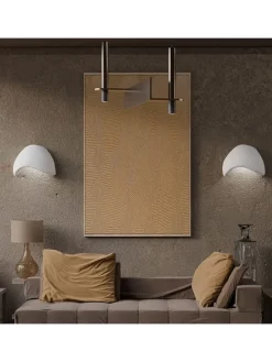 2er-Set: Wandleuchten in Weiß - (B)35 x (H)24 cm