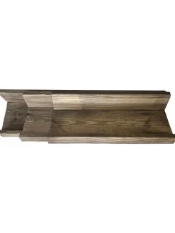 3er-Set: Wandregale in Braun