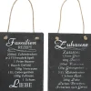 2er-Set: Wandschilder "Rezept" in Schwarz - (B)15 x (H)20 cm