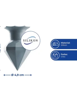2er-Set: Wasserhahn-Entkalker in Grau - (H)7 x Ø 5 cm