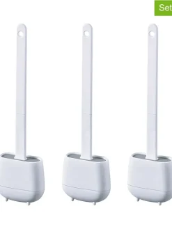 3er-Set: WC-Garnituren in Weiß - (B)11 x (H)36 x (T)3,5 cm
