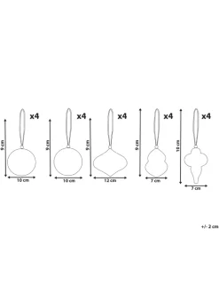 20er-Set Weihnachtsbaumkugeln STORA in Bunt