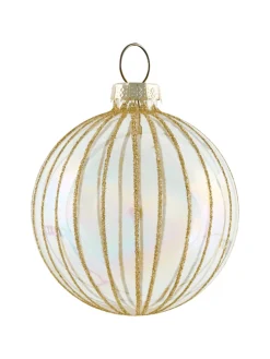 50er-Set Weihnachtsbaumkugeln SPARKLE in Rot/Gold