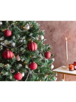 6er-Set Weihnachtsbaumkugeln ARGENTIN in Rot