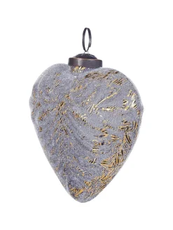 8er-Set Weihnachtsbaumkugeln FERIABLE in Grau/Gold/Silber