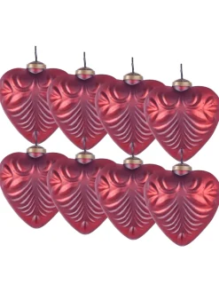 8er-Set Weihnachtsbaumkugeln FERIABLE in Rot/Gold