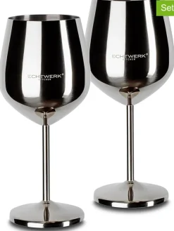 2er-Set: Weingläser in Silber - 500 ml