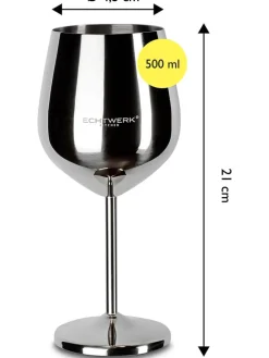 2er-Set: Weingläser in Silber - 500 ml