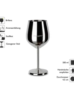 2er-Set: Weingläser in Silber - 500 ml