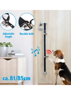 2er-Set: Welpen-Trainingsglocke in Schwarz - (L)85 cm