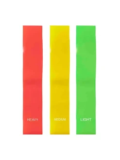 3er-Set: Widerstandsbänder in Ror/ Gelb/ Grün - (L)30 cm