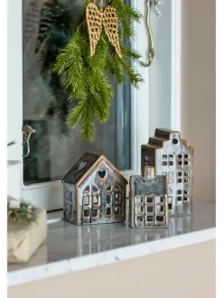 3er-Set: Windlichter ''Kalia'' in Grau