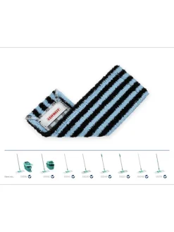 2er-Set: Wischbezüge "Profi XL outdoor active" in Schwarz/ Hellblau