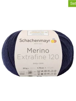 10er-Set: Wollgarne ''Merino Extrafine 120'' in Dunkelblau - 10x 50 g