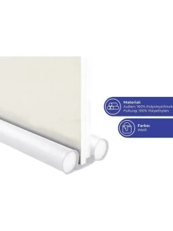 2er-Set: Zugluft-Stopper in Weiß - (B)80 x (H)13 cm