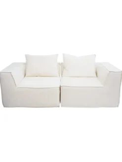 2er-Sofa O54, Creme