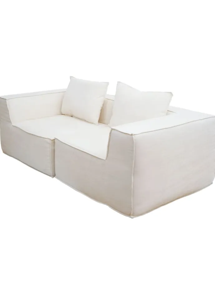 2er-Sofa O54, Creme